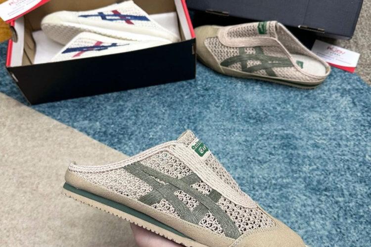 Giày Onitsuka Tiger Mexico 66 Sabot Beige Green Be Xanh