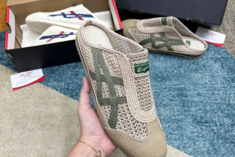 Giày Onitsuka Tiger Mexico 66 Sabot Beige Green Be Xanh