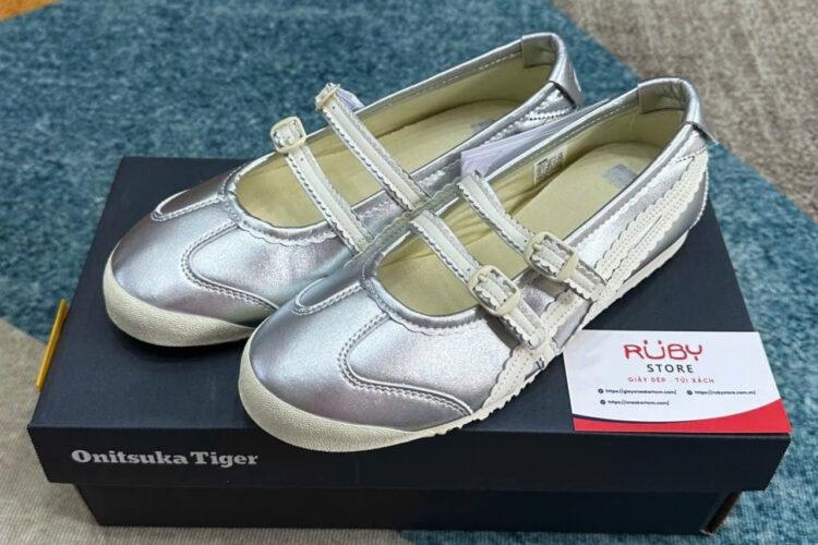 Giày Onitsuka Tiger Mexico 66 TGRS Crystal Silver Cream Bạc Kem
