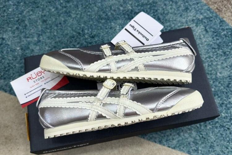 Giày Onitsuka Tiger Mexico 66 TGRS Crystal Silver Cream Bạc Kem