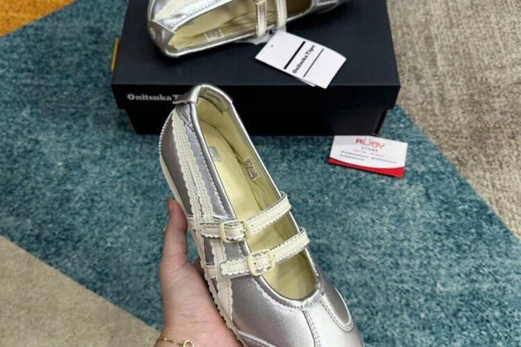 Giày Onitsuka Tiger Mexico 66 TGRS Crystal Silver Cream Bạc Kem