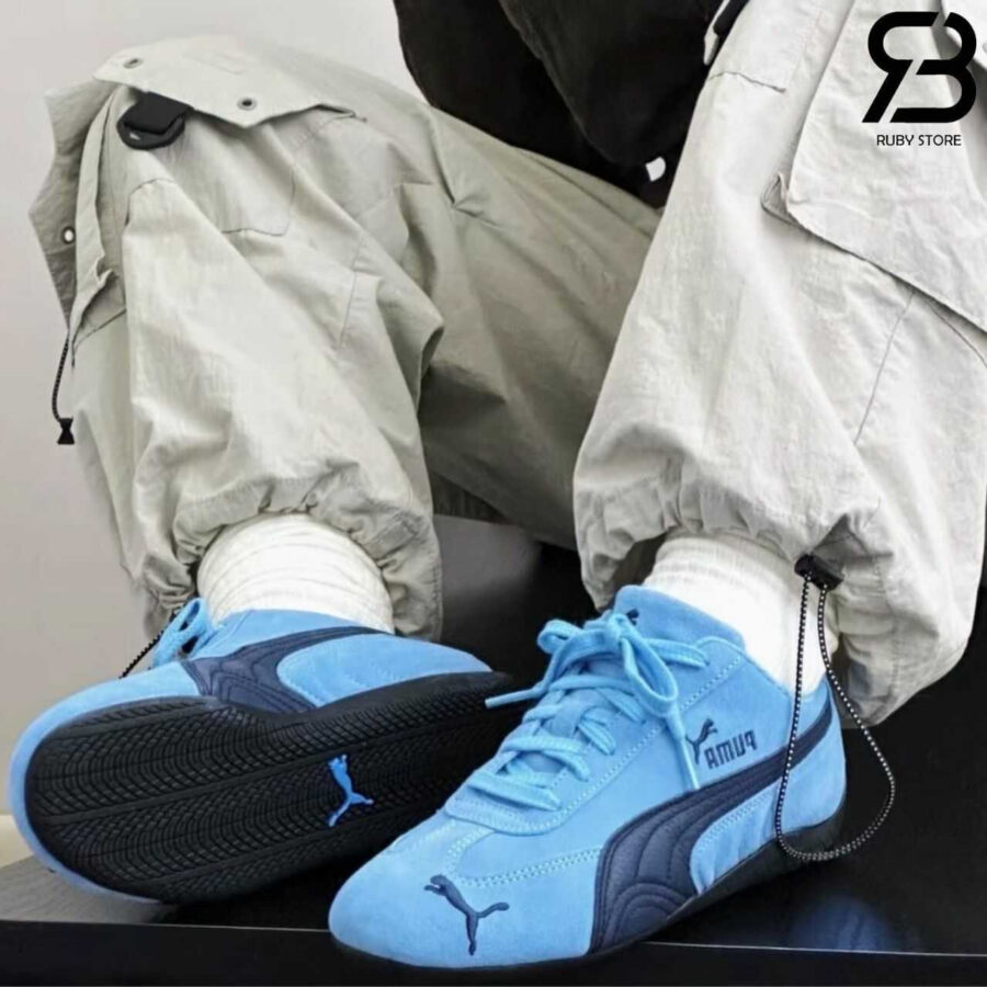 Giày Puma Speedcat Archive Team Light Blue Club Navy Xanh Dương