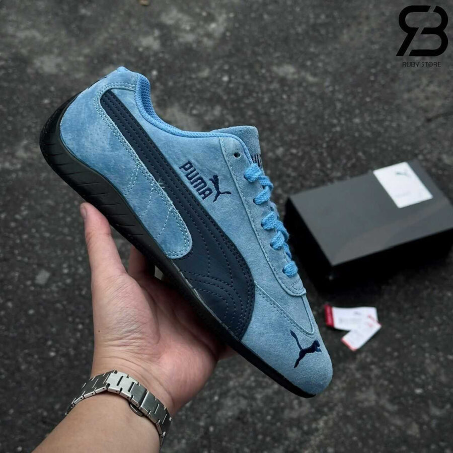 Giày Puma Speedcat Archive Team Light Blue Club Navy Xanh Dương