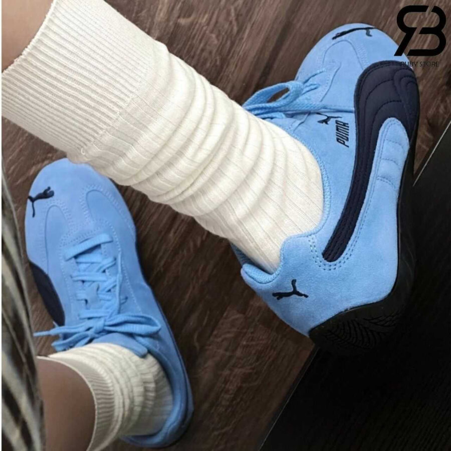 Giày Puma Speedcat Archive Team Light Blue Club Navy Xanh Dương