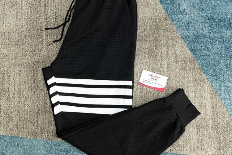 Quần Jogger Thom Browne Loopback Knit With 4-Bar Stripe Detail