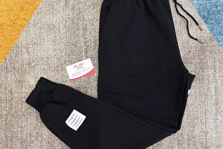 Quần Jogger Thom Browne Loopback Knit With 4-Bar Stripe Detail