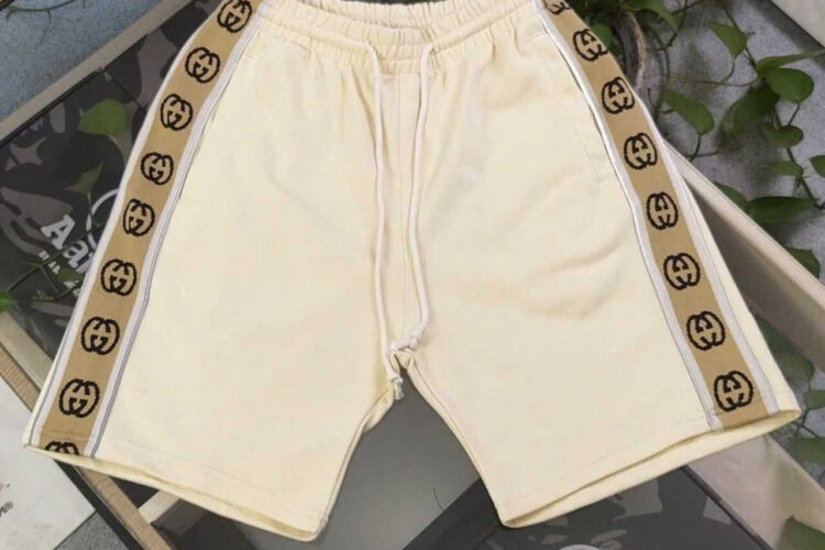 Quần Short Thun Gucci Màu Kem