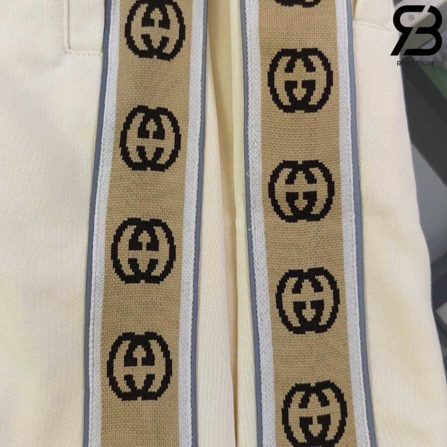 Quần Short Thun Gucci Màu Kem