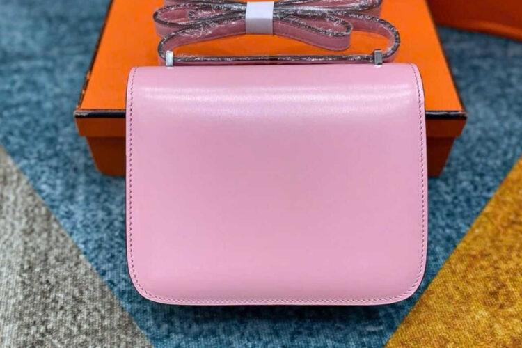 TÚI HERMES CONSTANCE 18 SAKURA BOX CALFSKIN PHW HồNG