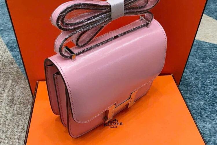 TÚI HERMES CONSTANCE 18 SAKURA BOX CALFSKIN PHW HồNG