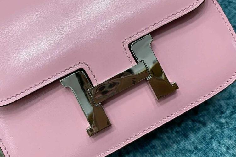 TÚI HERMES CONSTANCE 18 SAKURA BOX CALFSKIN PHW HồNG