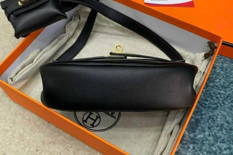TÚI HERMES KELLY MOOVE NOIR BLACK SWIFT ĐEN KHÓA VÀNG