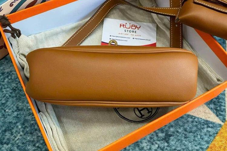 TÚI HERMES KELLY MOOVE NOIR GOLD BROWN SWIFT NÂU KHÓA VÀNG