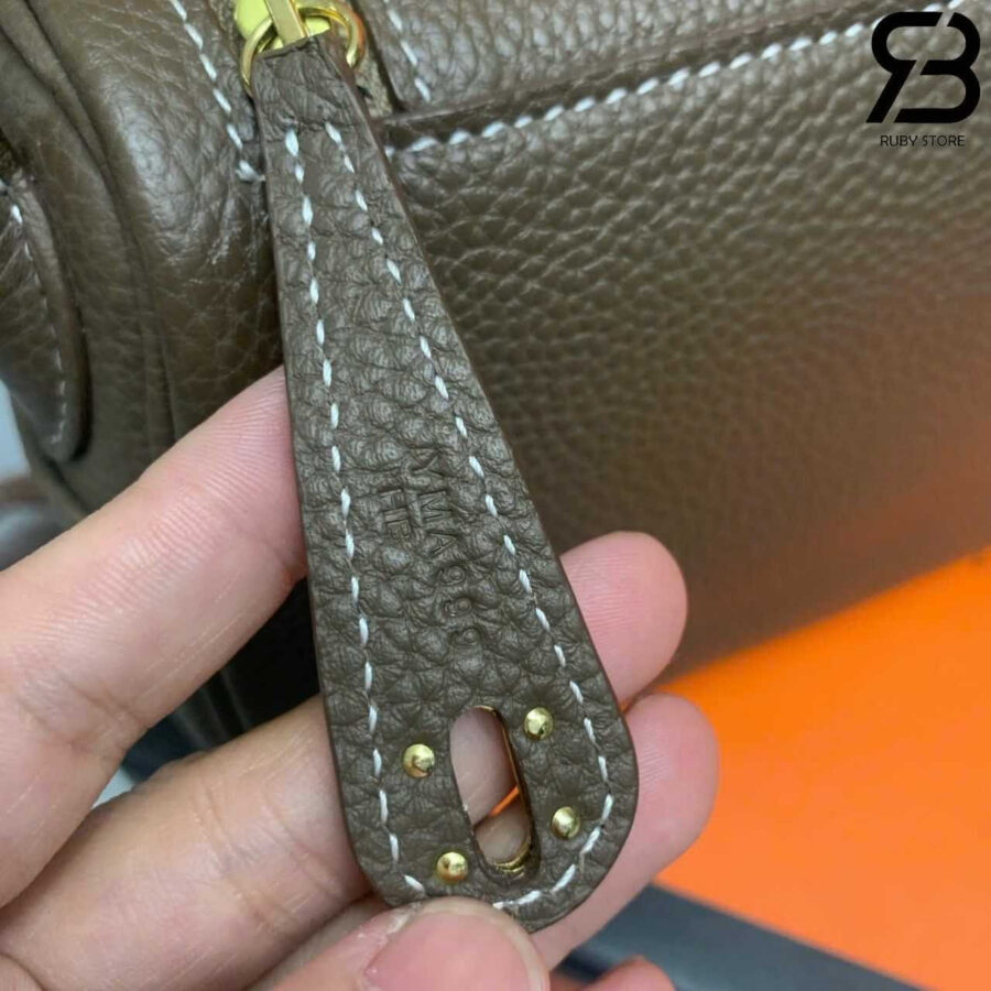 TÚI HERMES LINDY 19 ETOUPE GREY CLEMENT GHW DA NHẬP XÁM