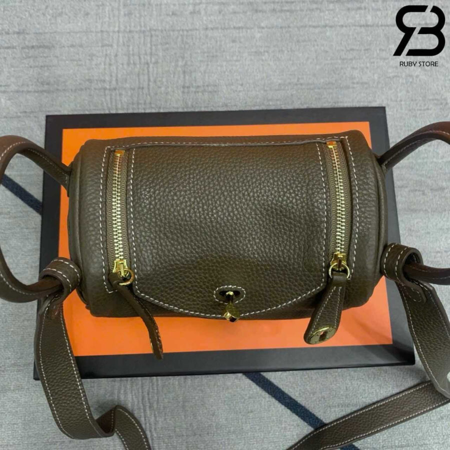 TÚI HERMES LINDY 19 ETOUPE GREY CLEMENT GHW DA NHẬP XÁM