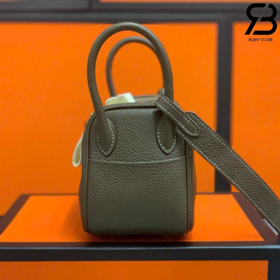 TÚI HERMES LINDY 19 ETOUPE GREY CLEMENT GHW DA NHẬP XÁM