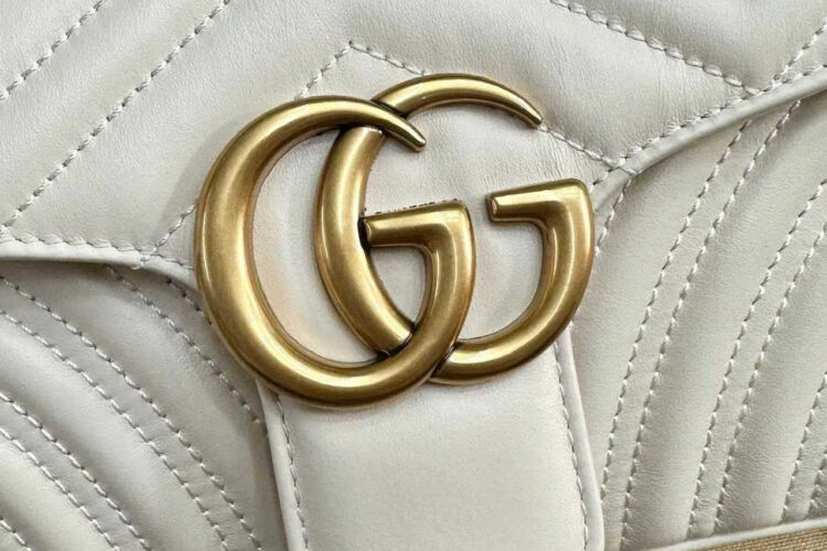 Túi Gucci GG Marmont small shoulder bag Size 26 White Trắng