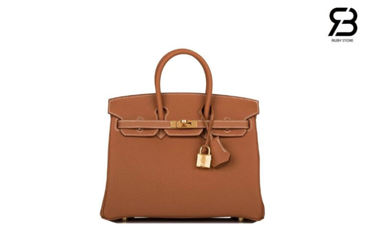 Túi Hermes Birkin 25 Gold Togo GHW da nhập may tay