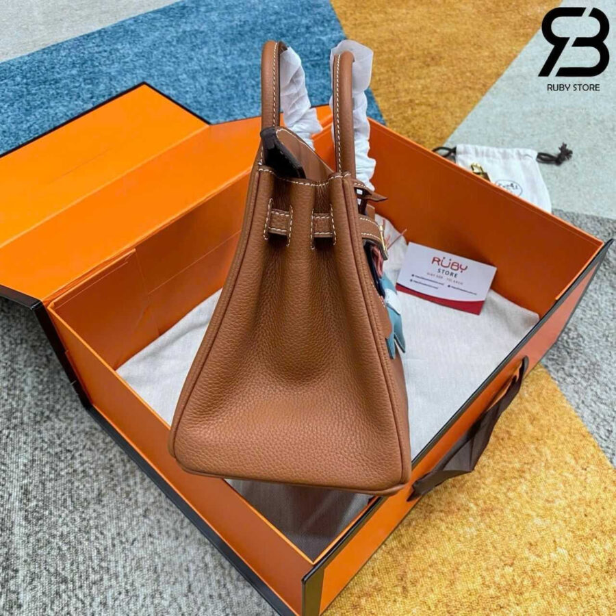 Túi Hermes Birkin 25 Gold Togo GHW da nhập may tay