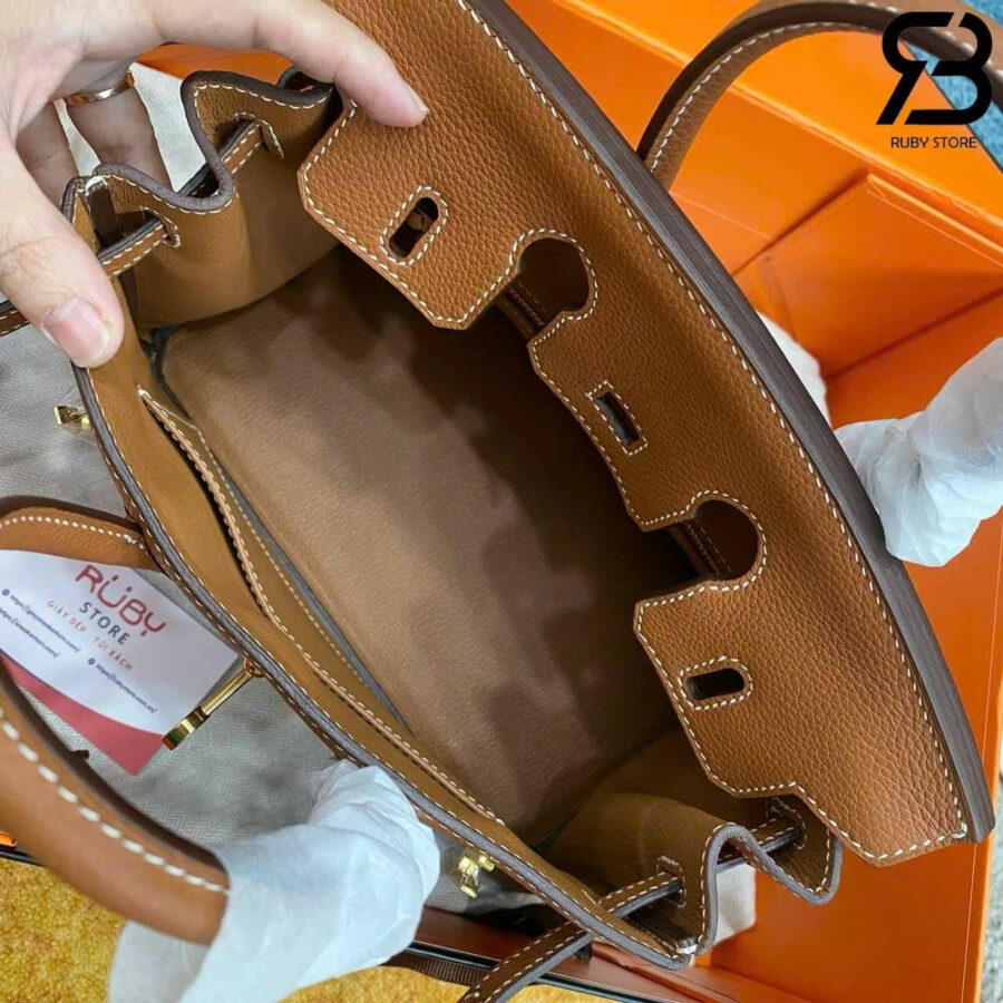 Túi Hermes Birkin 25 Gold Togo GHW da nhập may tay