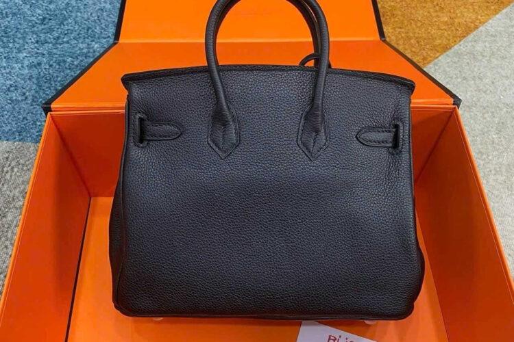 Túi Hermes Birkin 25 Noir Black Togo GHW khâu tay đen