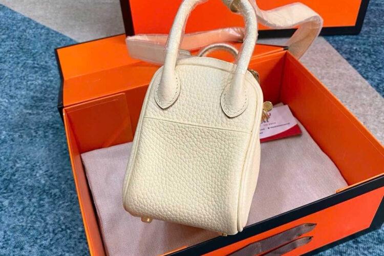Túi Hermes Lindy 19 Nata Clement GHW Da Nhập