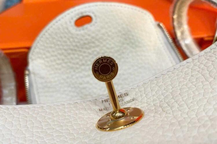 Túi Hermes Lindy 19 Nata Clement GHW Da Nhập