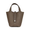 Túi Hermes Picotin 18 Etoupe Grey TC Leather SHW Màu Xám