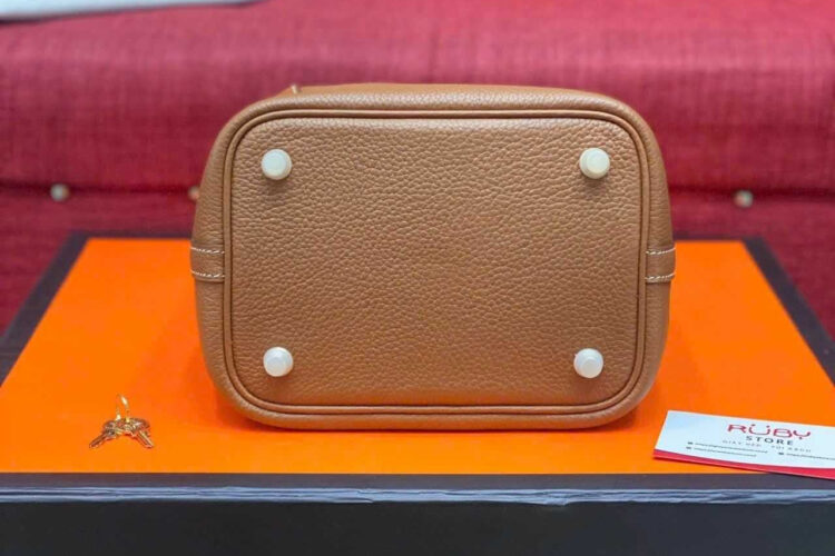 Túi Hermes Picotin 18 Gold Brown TC Leather GHW Màu Nâu