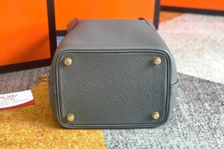 Túi Hermes Picotin 18 Gris Meyer TC Leather GHW Màu Xám