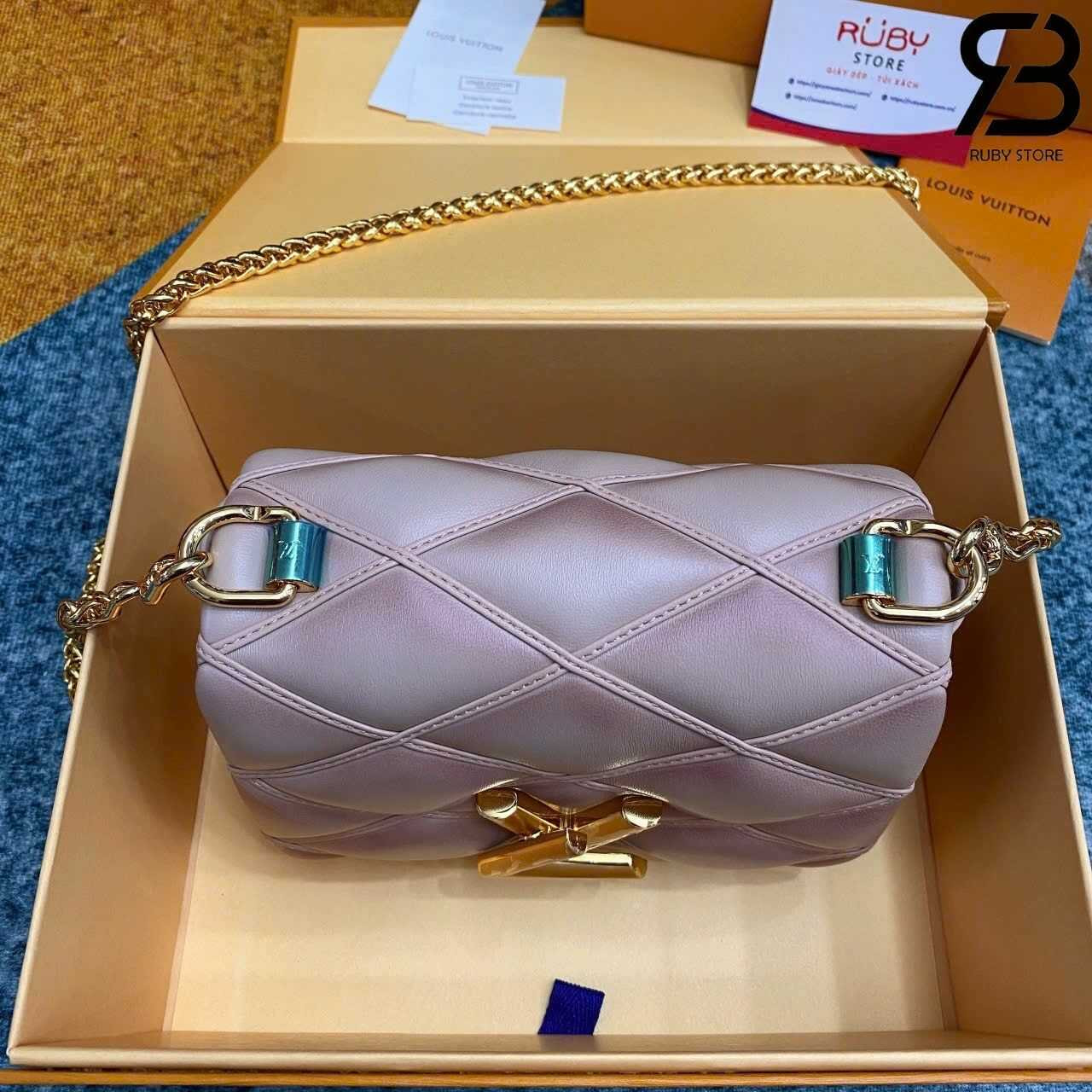 Túi LV Pico Go-14 Malletage Beige Rose Lambskin Hồng Nhạt