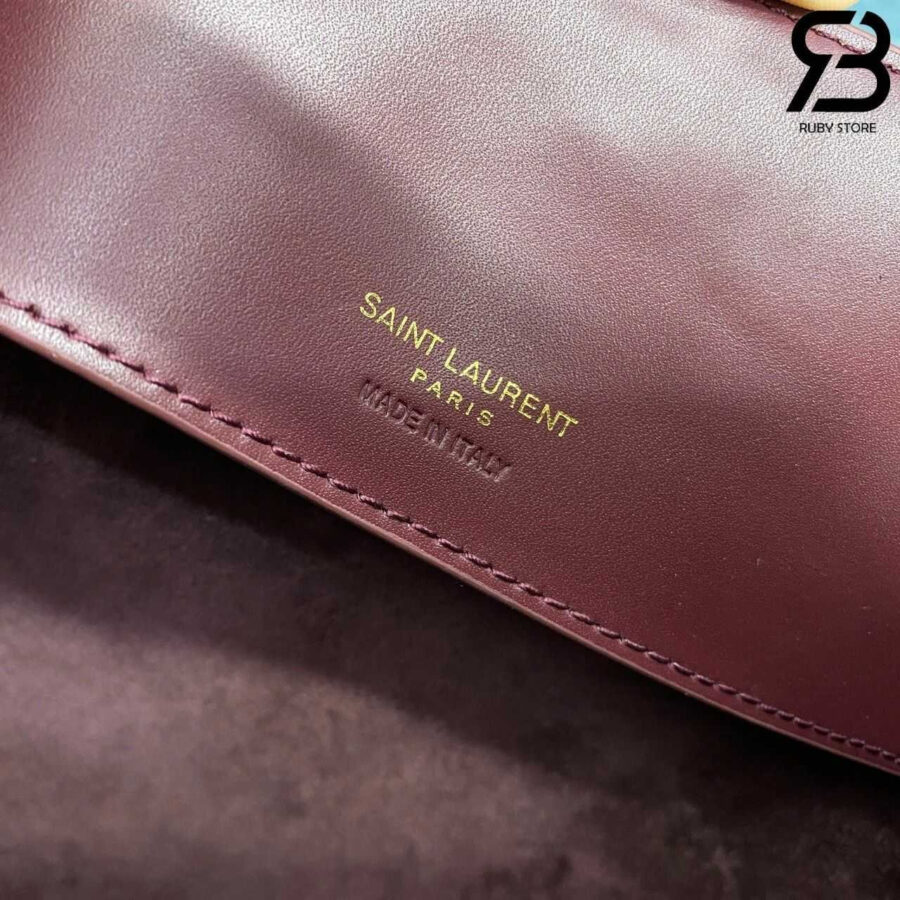 Túi YSL Medium LE 37 In Shiny Leather Burgundy Red đỏ
