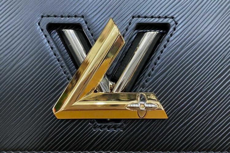 túi LV Twist MM Flower Gold Silver Logo M24044 Black Epi