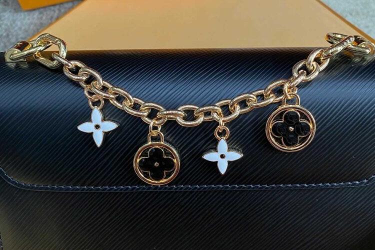 túi LV Twist MM Monogram Flower Charm M11723 Black Epi đen