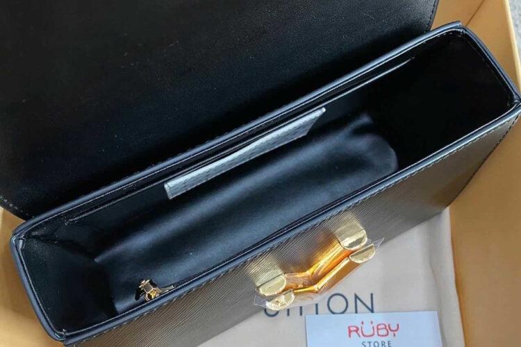 túi LV Twist MM Monogram Flower Charm M11723 Black Epi đen