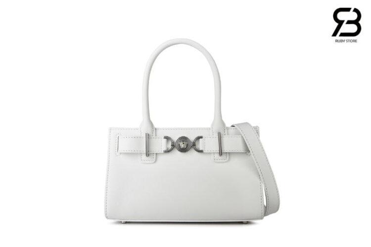 túi Versace Medusa 95 Small Tote Bag White SHW trắng khóa bạc
