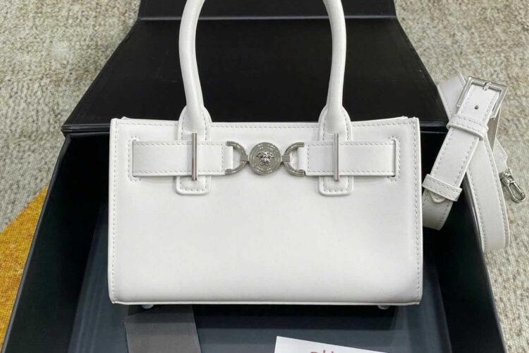 túi Versace Medusa 95 Small Tote Bag White SHW trắng khóa bạc