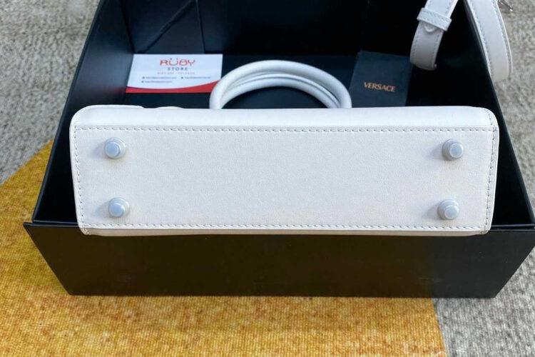 túi Versace Medusa 95 Small Tote Bag White SHW trắng khóa bạc