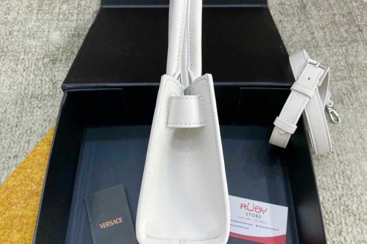 túi Versace Medusa 95 Small Tote Bag White SHW trắng khóa bạc