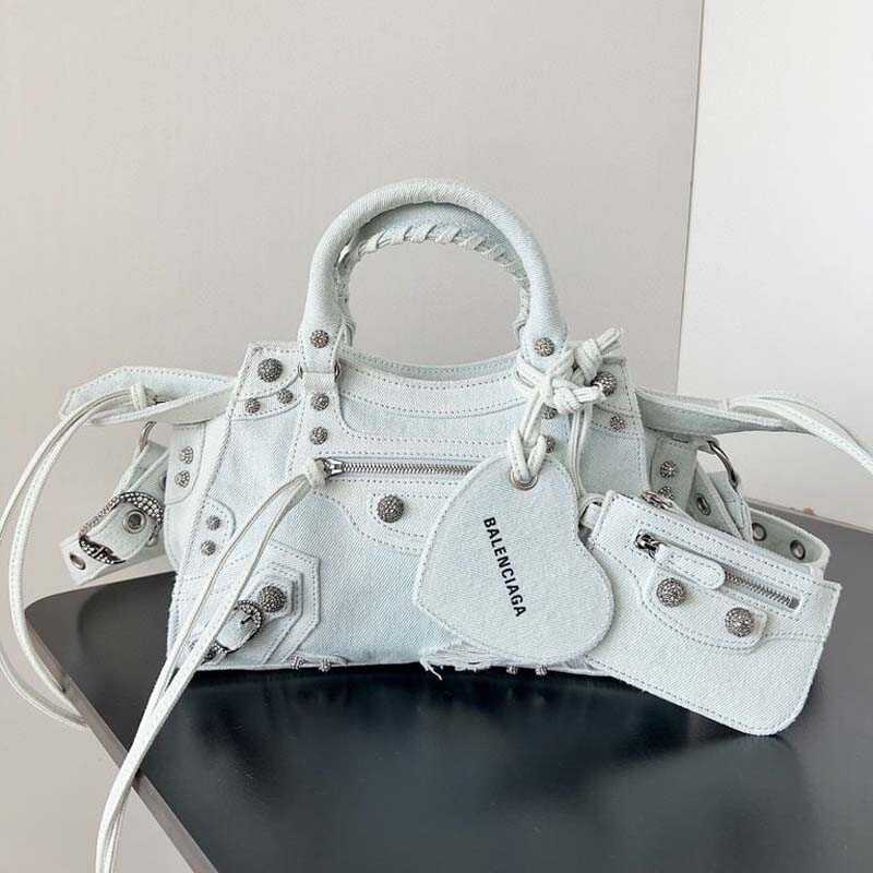 Túi Balenciaga Neo Cagole City XS Handbag With Rhinestone SHW 26CM