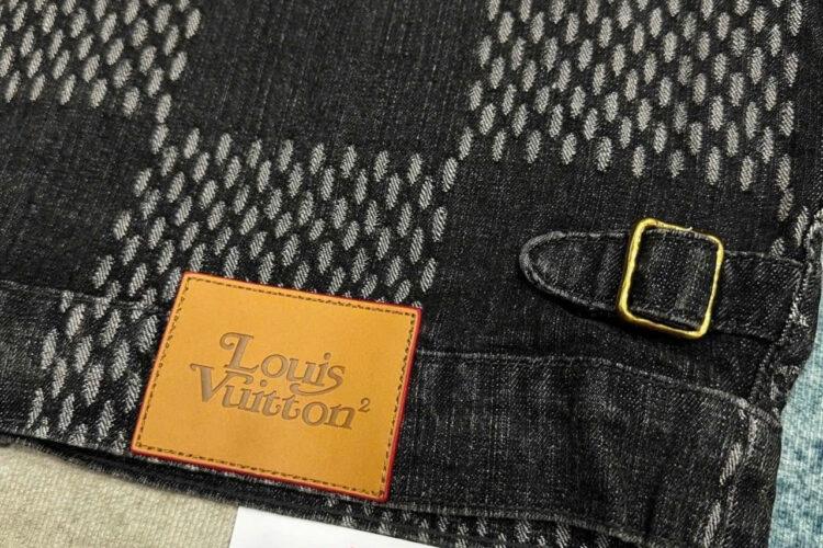 Áo LV x Nigo Monogram Denim Jacket Black Grey Màu đen Xám