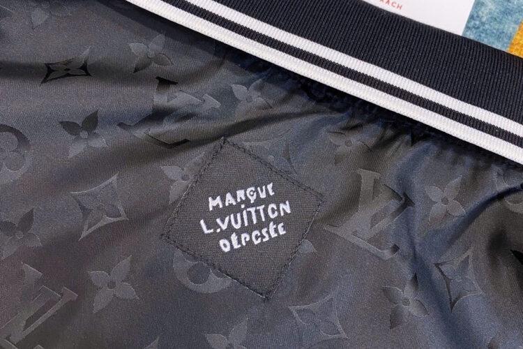 Áo Sơ Mi LV Monogram Moire Jacquard Short-Sleeved Silk Shirt đen