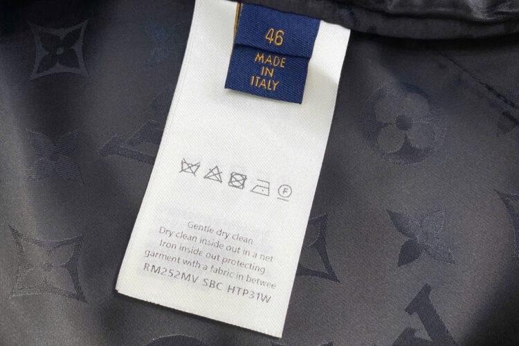 Áo Sơ Mi LV Monogram Moire Jacquard Short-Sleeved Silk Shirt đen