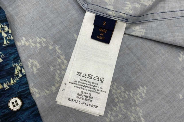 Áo Sơ Mi LV Printed Monogram Short-Sleeved Shirt Blue Ocean
