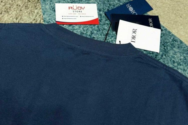 Áo Thun Dior And Kaws T-Shirt Blue Cotton Jersey