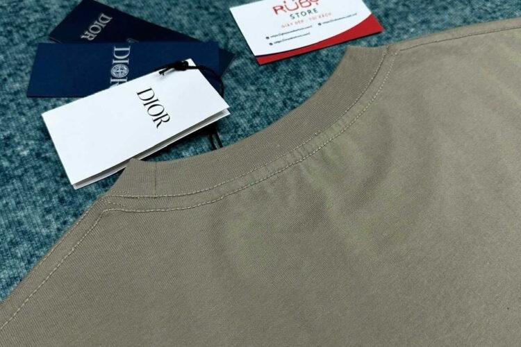 Áo Thun Dior Charm T-Shirt Grey Cotton Jersey Xám