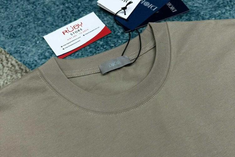 Áo Thun Dior Charm T-Shirt Grey Cotton Jersey Xám