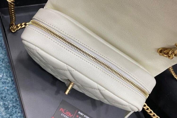 Ba Lô CN 22 Melody Backpack White Caviar GHW 20CM
