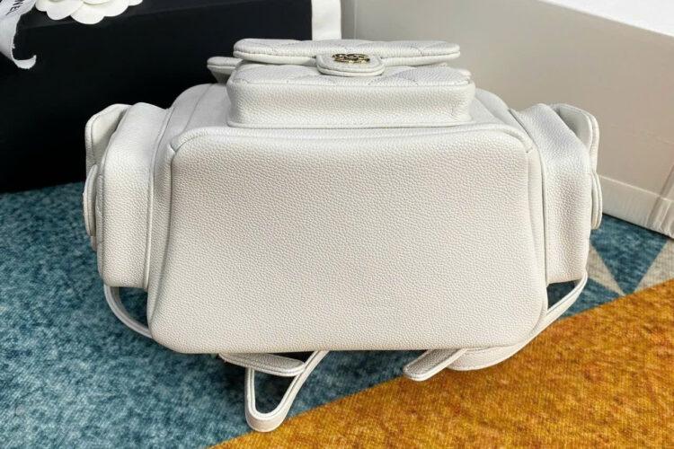 Ba Lô CN 23-24FW Duma Backpack White Caviar GHW Màu Trắng Best Pháp