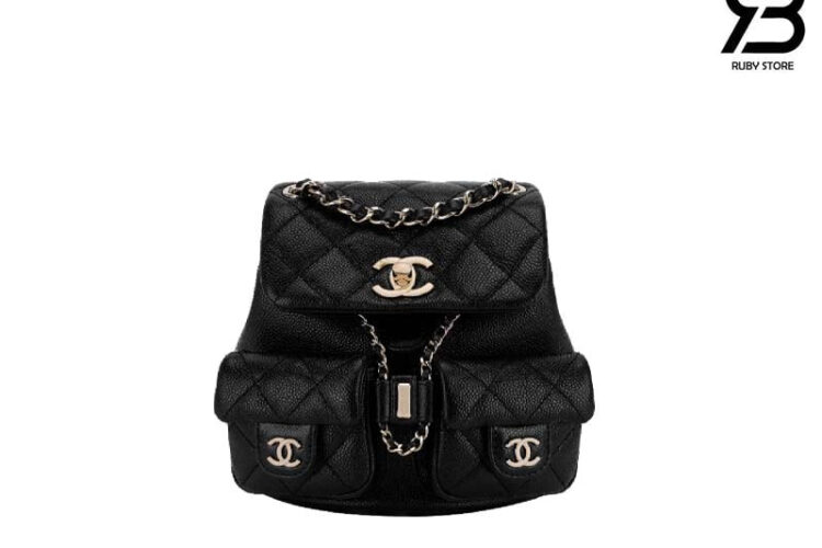 Ba Lô CN 23SS Mini Duma Backpack Black Caviar GHW Màu đen